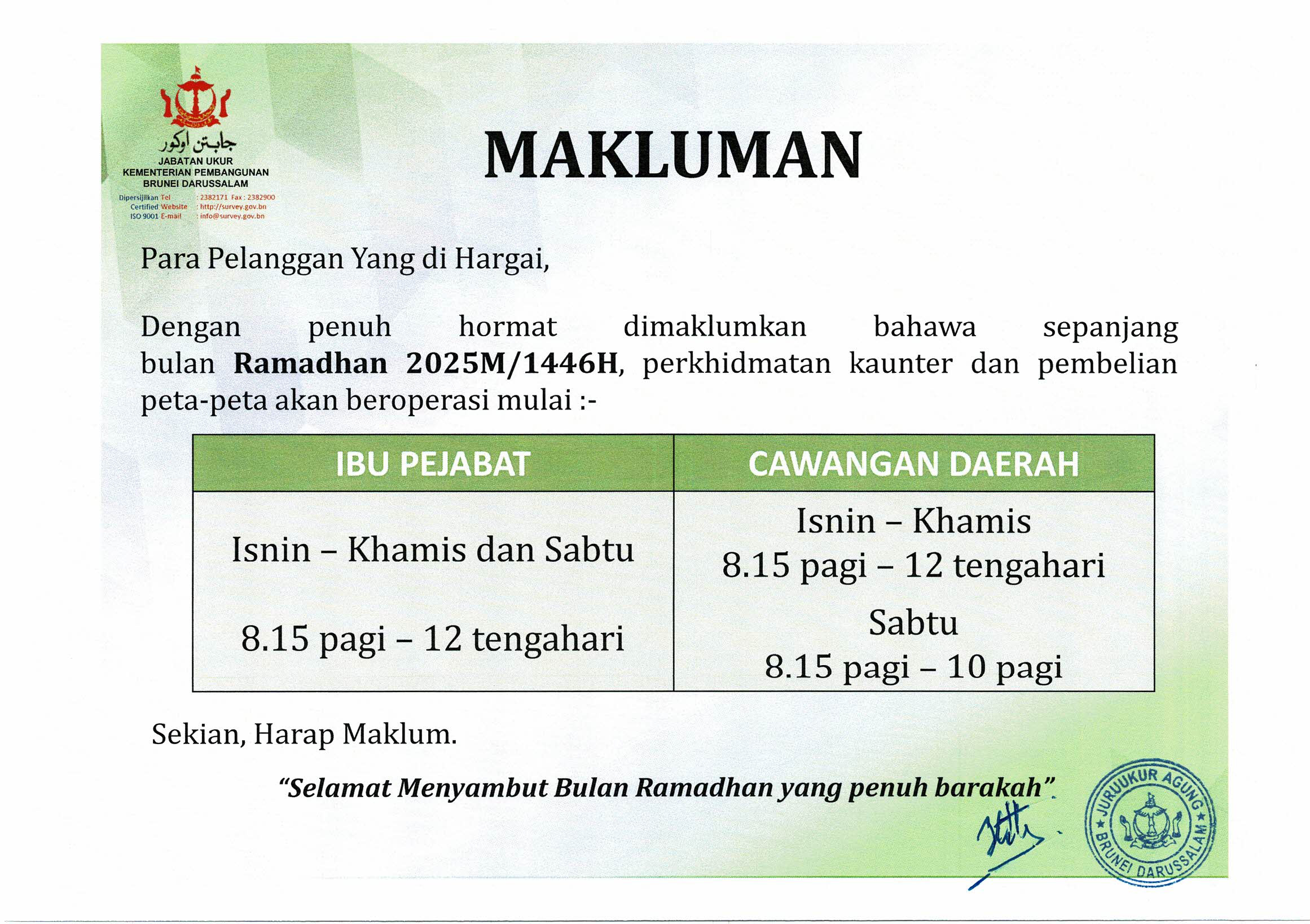 Makluman Waktu Kaunter Ramadhan.jpg